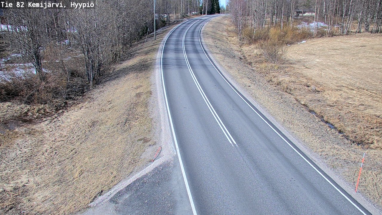 Weather Camera Image Road 82 Kemijärvi, Hyypiö, Kemijärvi, Lappi