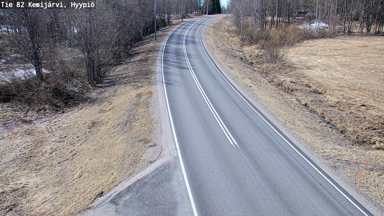 Weather Camera Image Road 82 Kemijärvi, Hyypiö, Kemijärvi, Lappi