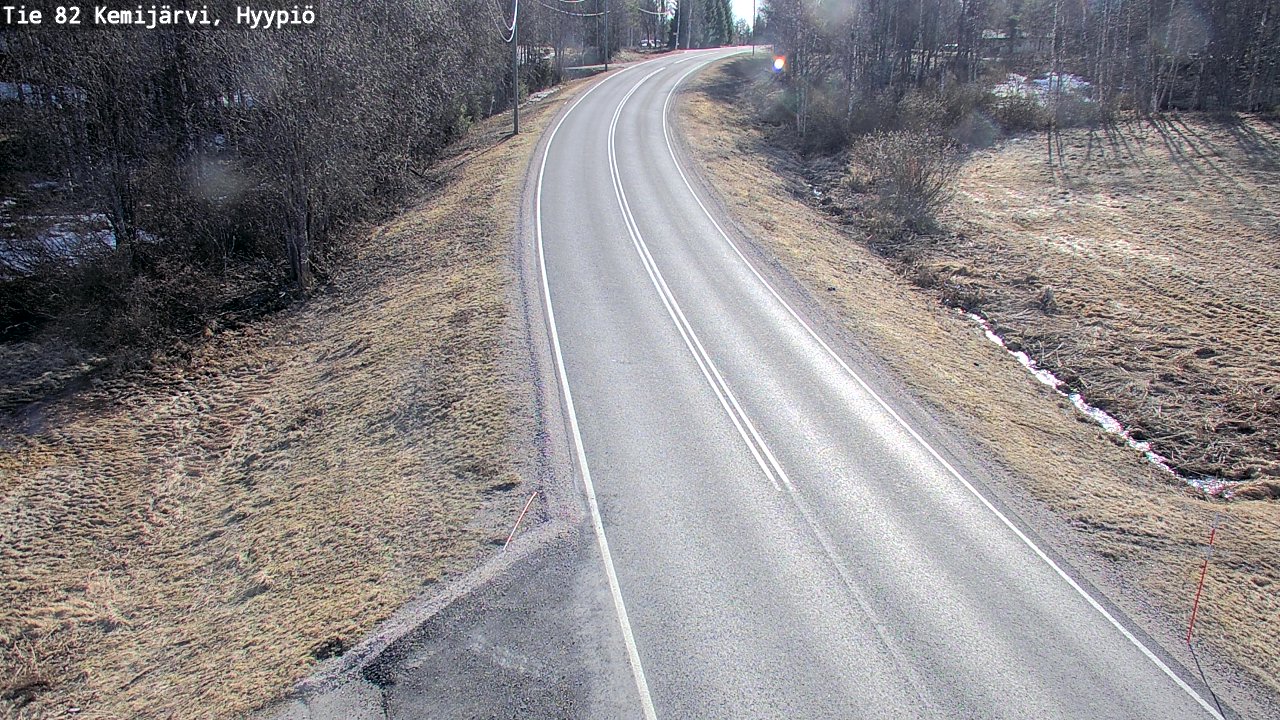 Weather Camera Image Road 82 Kemijärvi, Hyypiö, Kemijärvi, Lappi