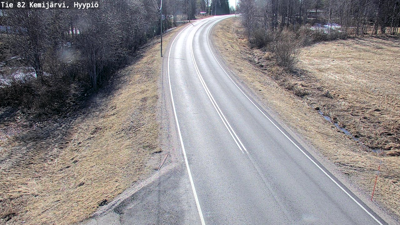 Weather Camera Image Road 82 Kemijärvi, Hyypiö, Kemijärvi, Lappi