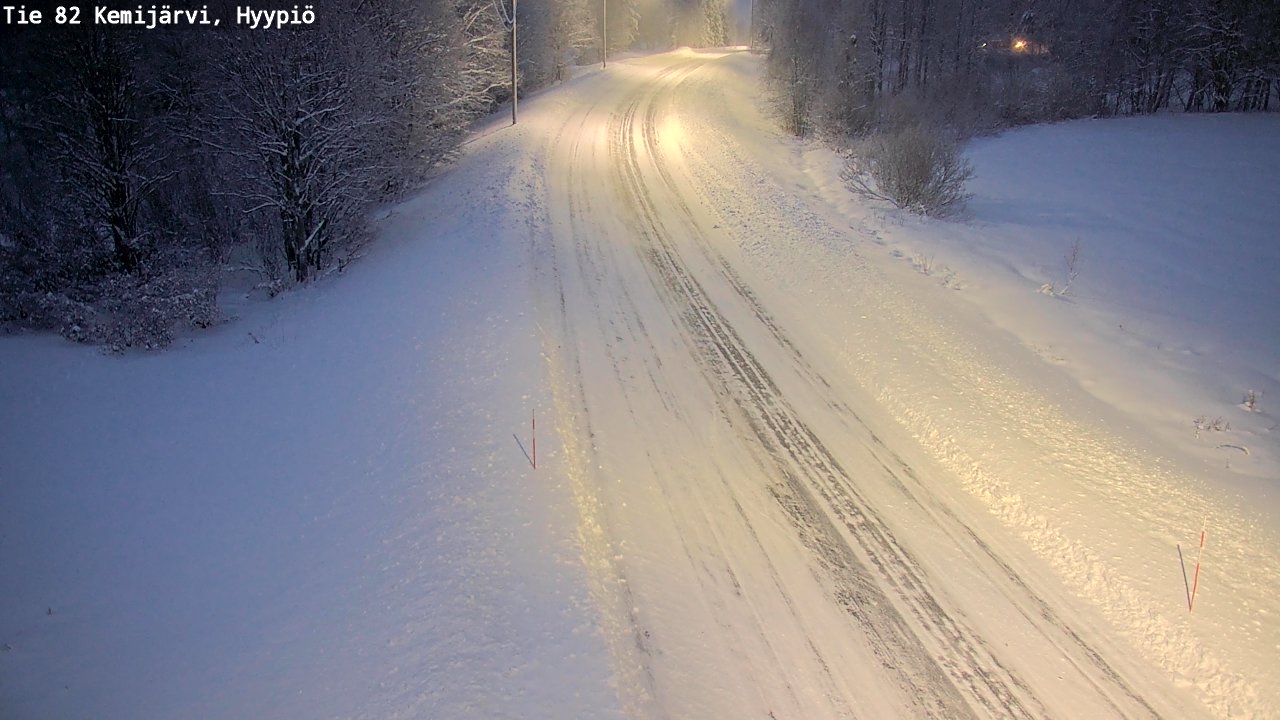 Weather Camera Image Road 82 Kemijärvi, Hyypiö, Kemijärvi, Lappi