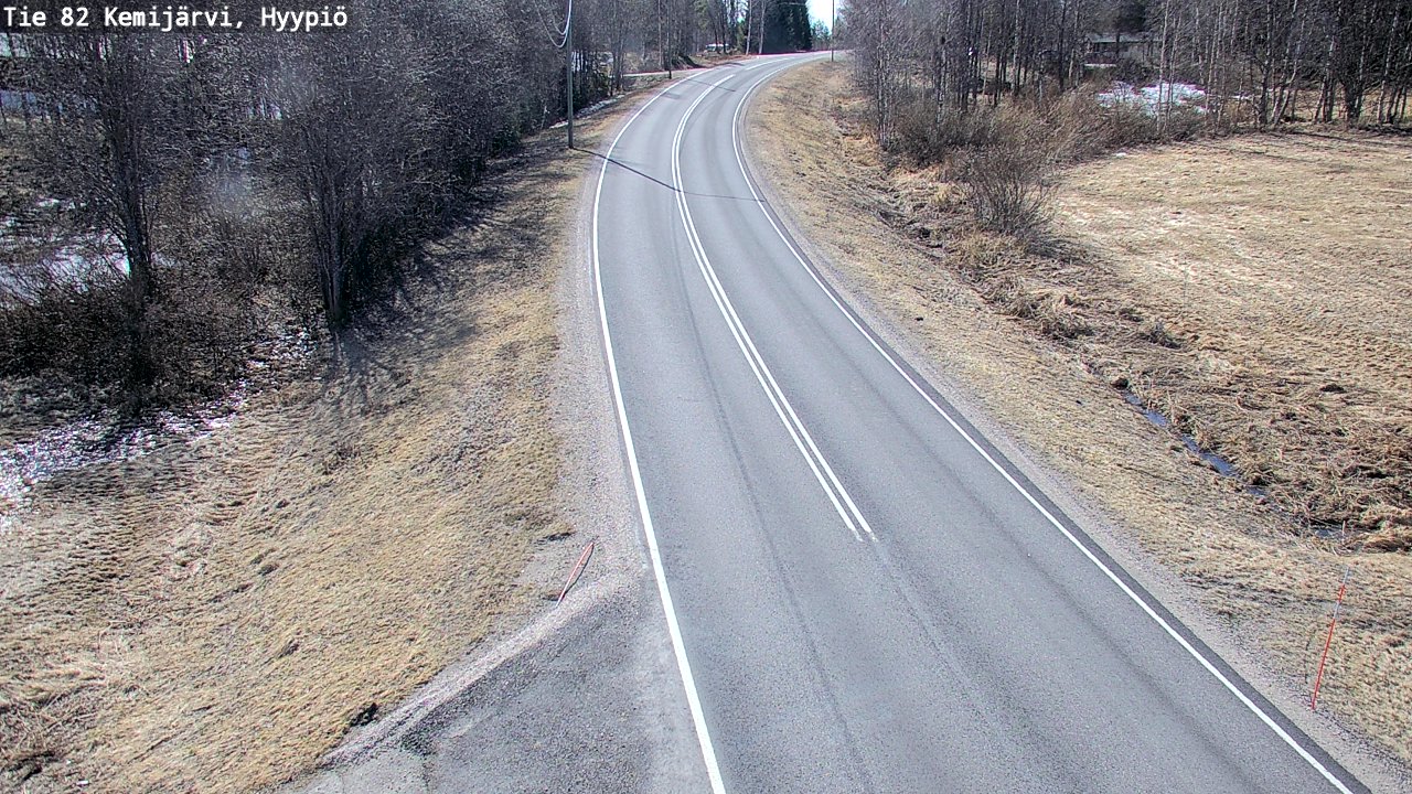Weather Camera Image Road 82 Kemijärvi, Hyypiö, Kemijärvi, Lappi