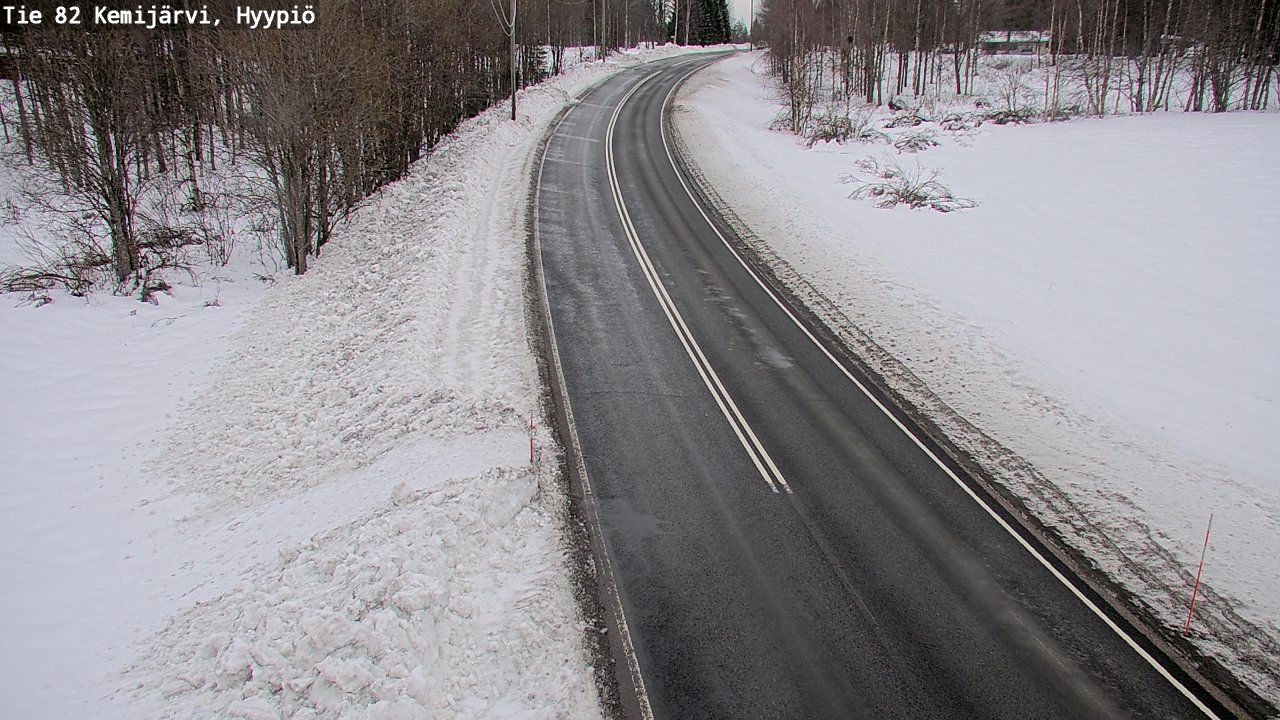 Weather Camera Image Road 82 Kemijärvi, Hyypiö, Kemijärvi, Lappi