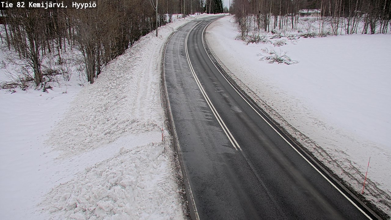 Weather Camera Image Road 82 Kemijärvi, Hyypiö, Kemijärvi, Lappi