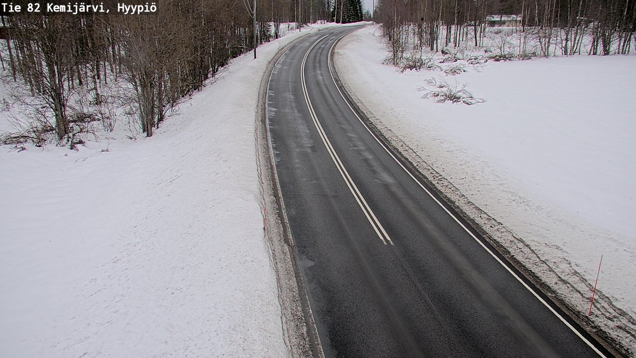 Weather Camera Image Road 82 Kemijärvi, Hyypiö, Kemijärvi, Lappi