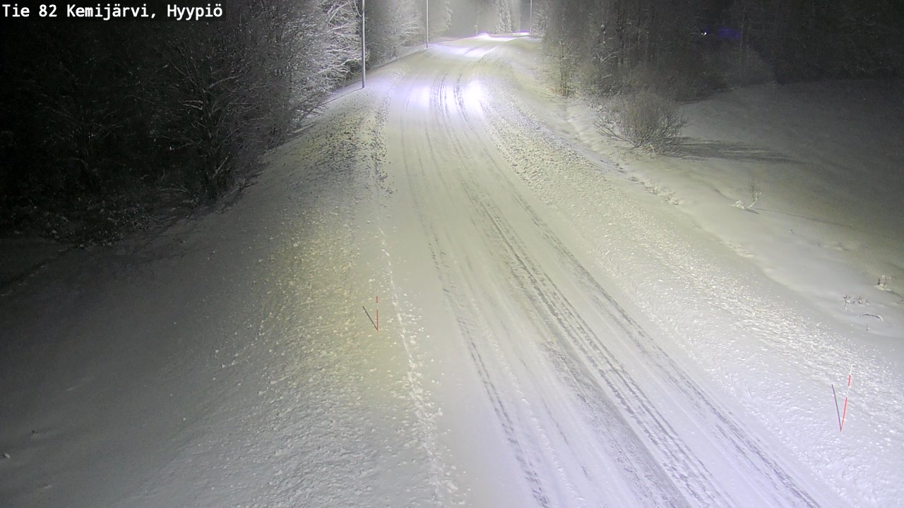 Weather Camera Image Road 82 Kemijärvi, Hyypiö, Kemijärvi, Lappi