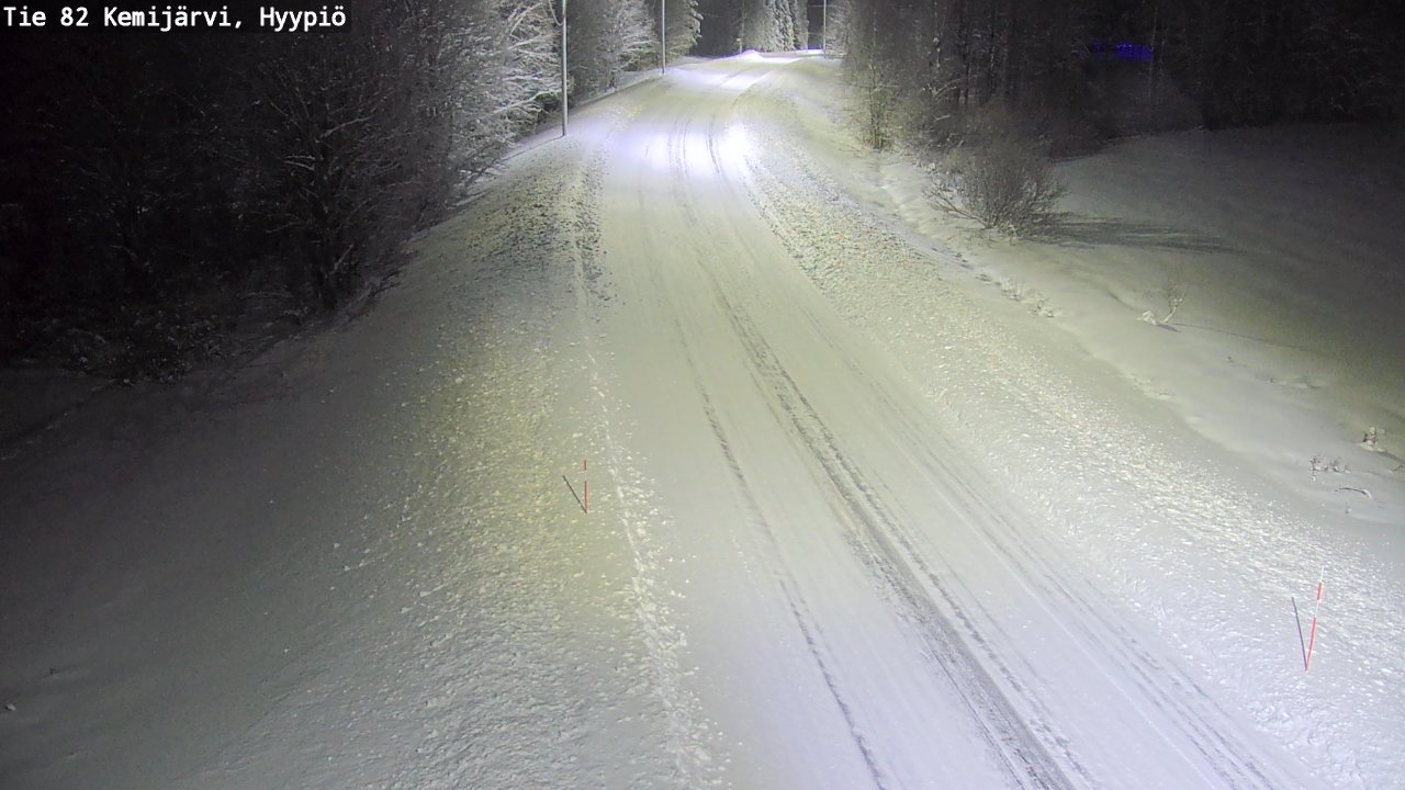 Weather Camera Image Road 82 Kemijärvi, Hyypiö, Kemijärvi, Lappi