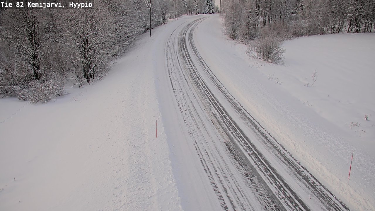 Weather Camera Image Road 82 Kemijärvi, Hyypiö, Kemijärvi, Lappi