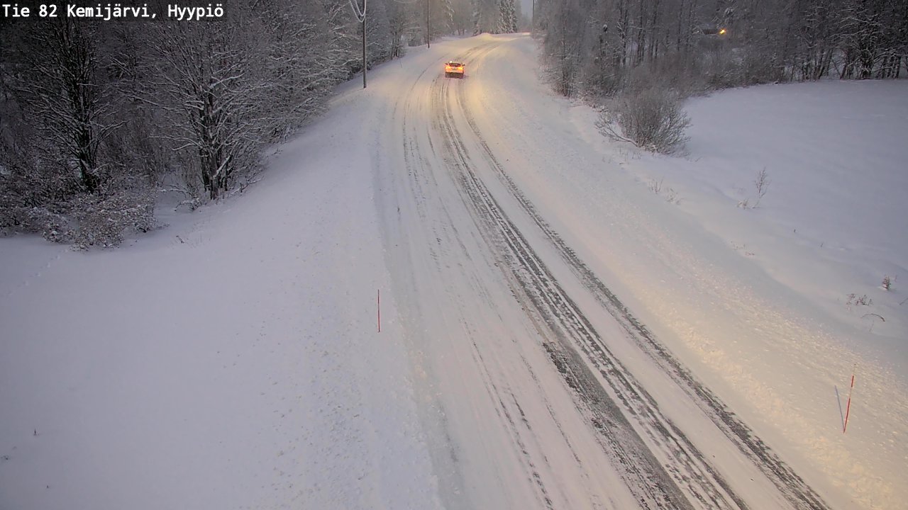 Weather Camera Image Road 82 Kemijärvi, Hyypiö, Kemijärvi, Lappi