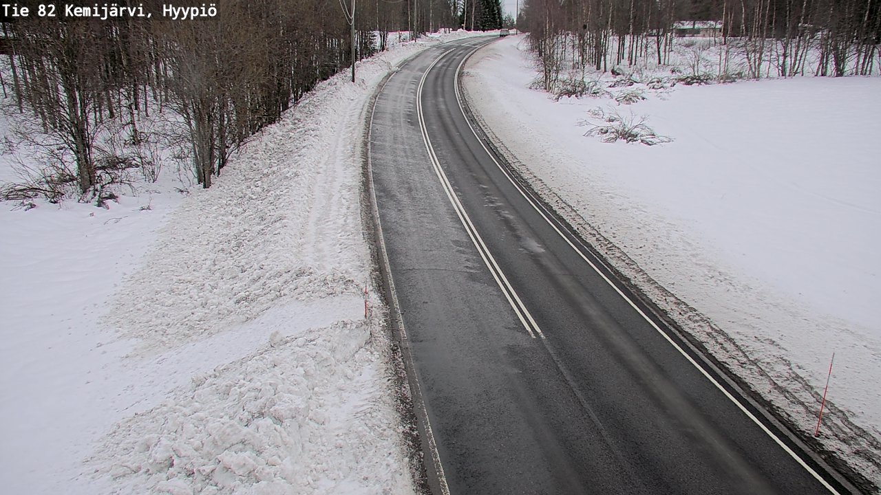 Weather Camera Image Road 82 Kemijärvi, Hyypiö, Kemijärvi, Lappi