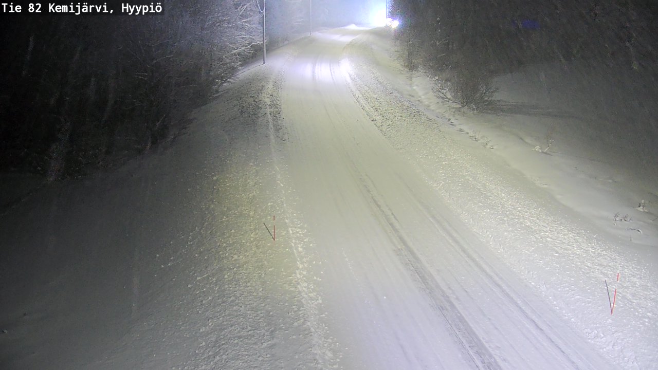 Weather Camera Image Road 82 Kemijärvi, Hyypiö, Kemijärvi, Lappi
