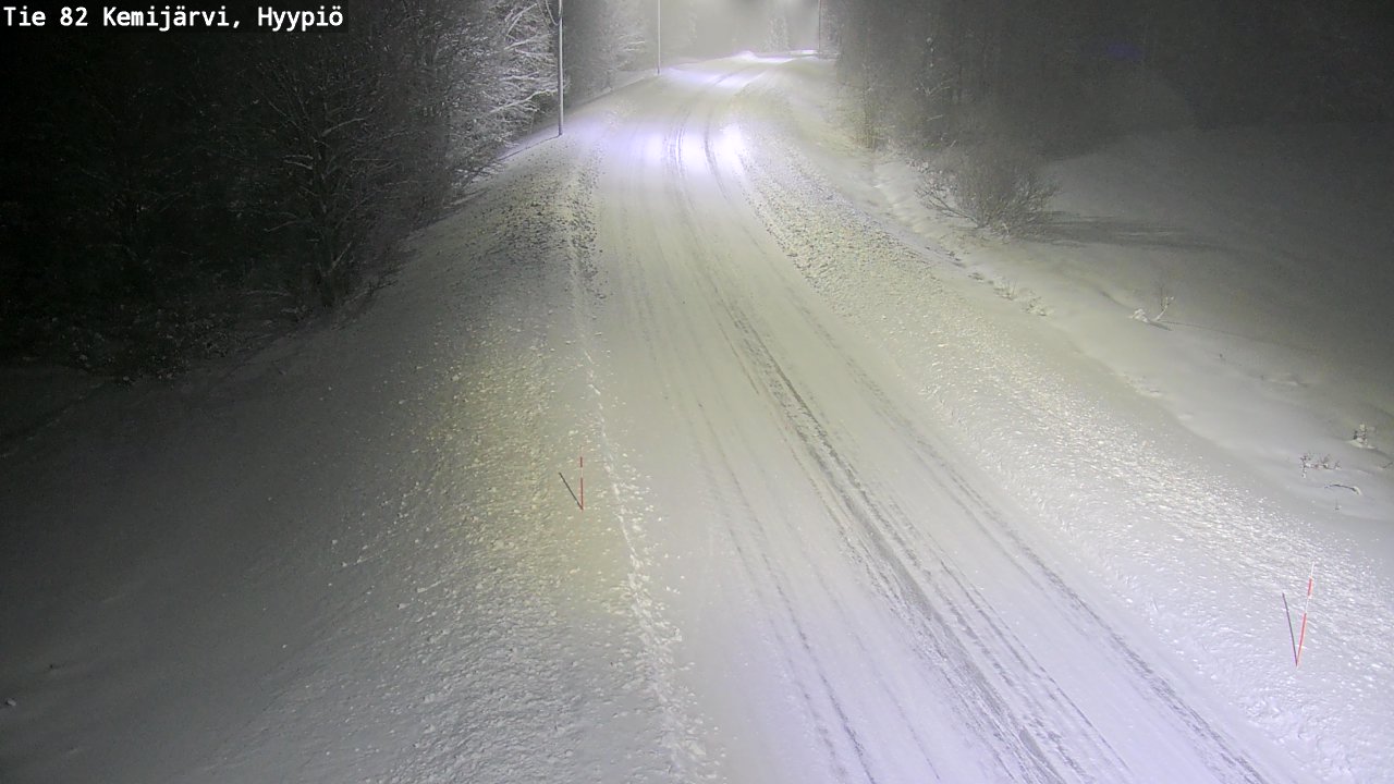 Weather Camera Image Road 82 Kemijärvi, Hyypiö, Kemijärvi, Lappi