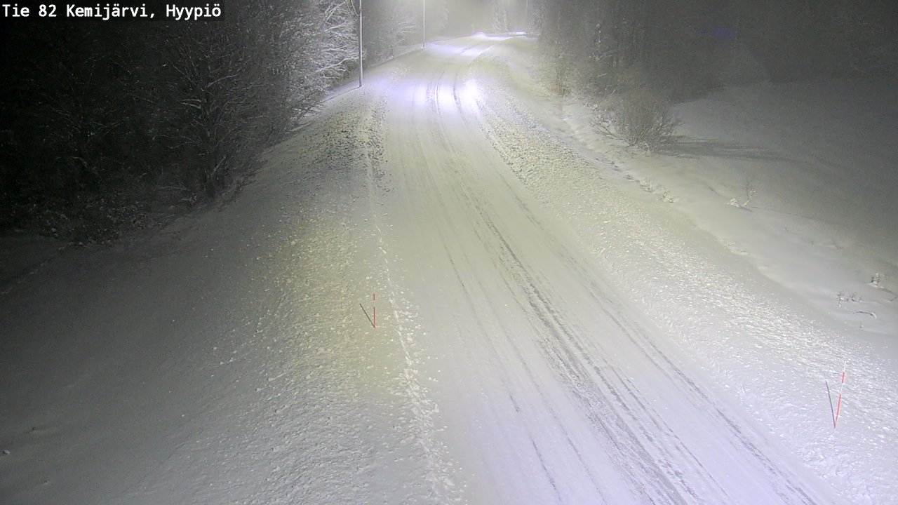 Weather Camera Image Road 82 Kemijärvi, Hyypiö, Kemijärvi, Lappi