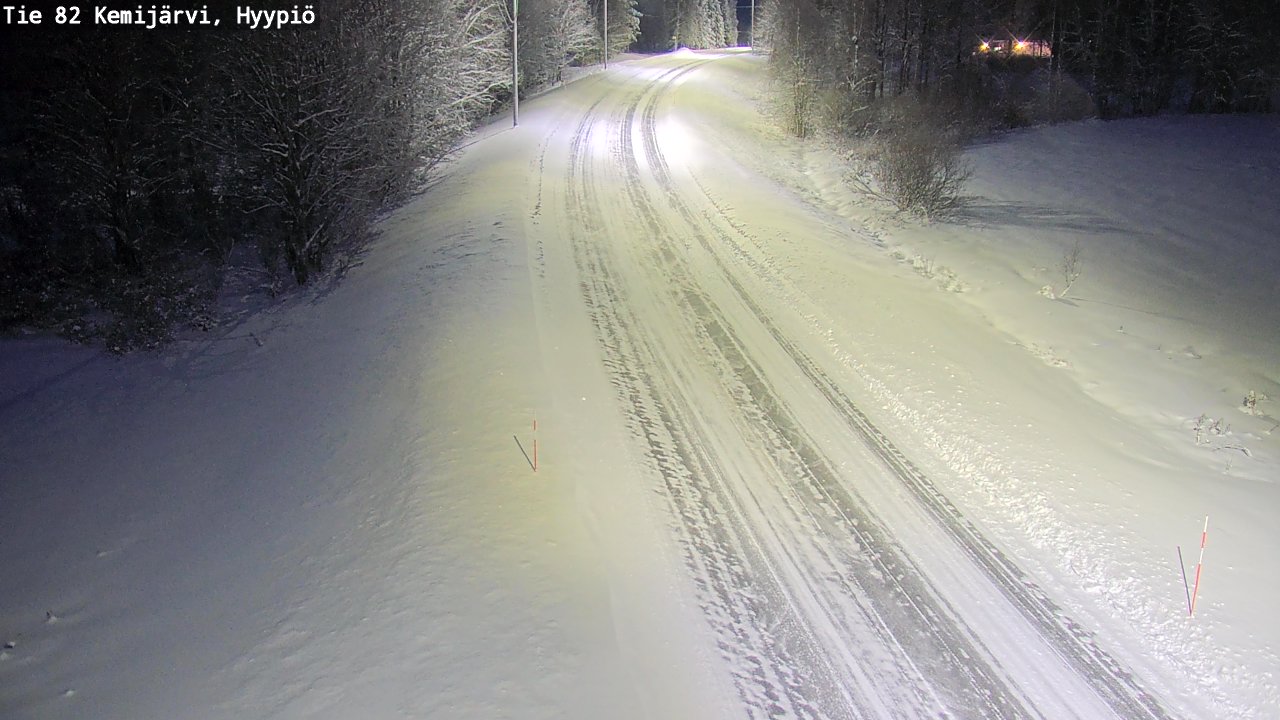 Weather Camera Image Väg 5 Kemi träsk, hyypiö, Kemijärvi, Lappi