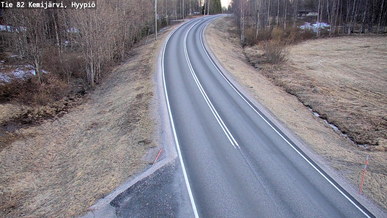 Weather Camera Image Road 82 Kemijärvi, Hyypiö, Kemijärvi, Lappi
