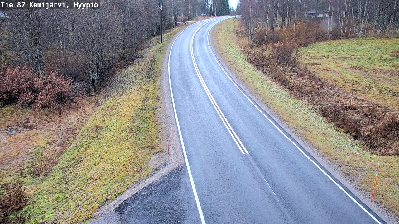 Weather Camera Image Road 82 Kemijärvi, Hyypiö, Kemijärvi, Lappi