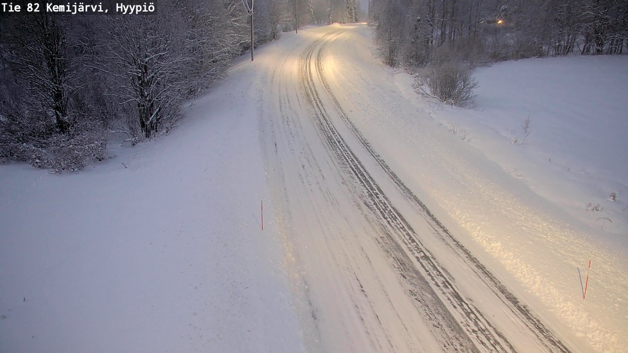 Weather Camera Image Road 82 Kemijärvi, Hyypiö, Kemijärvi, Lappi