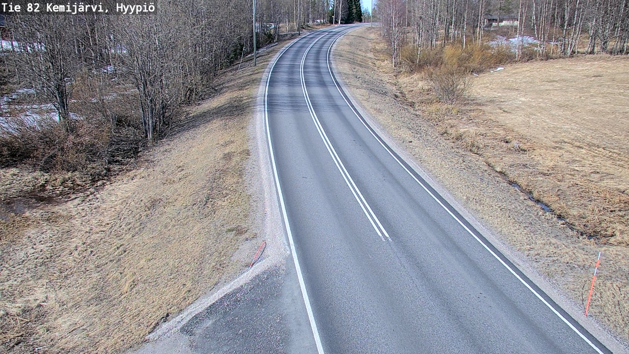Weather Camera Image Road 82 Kemijärvi, Hyypiö, Kemijärvi, Lappi