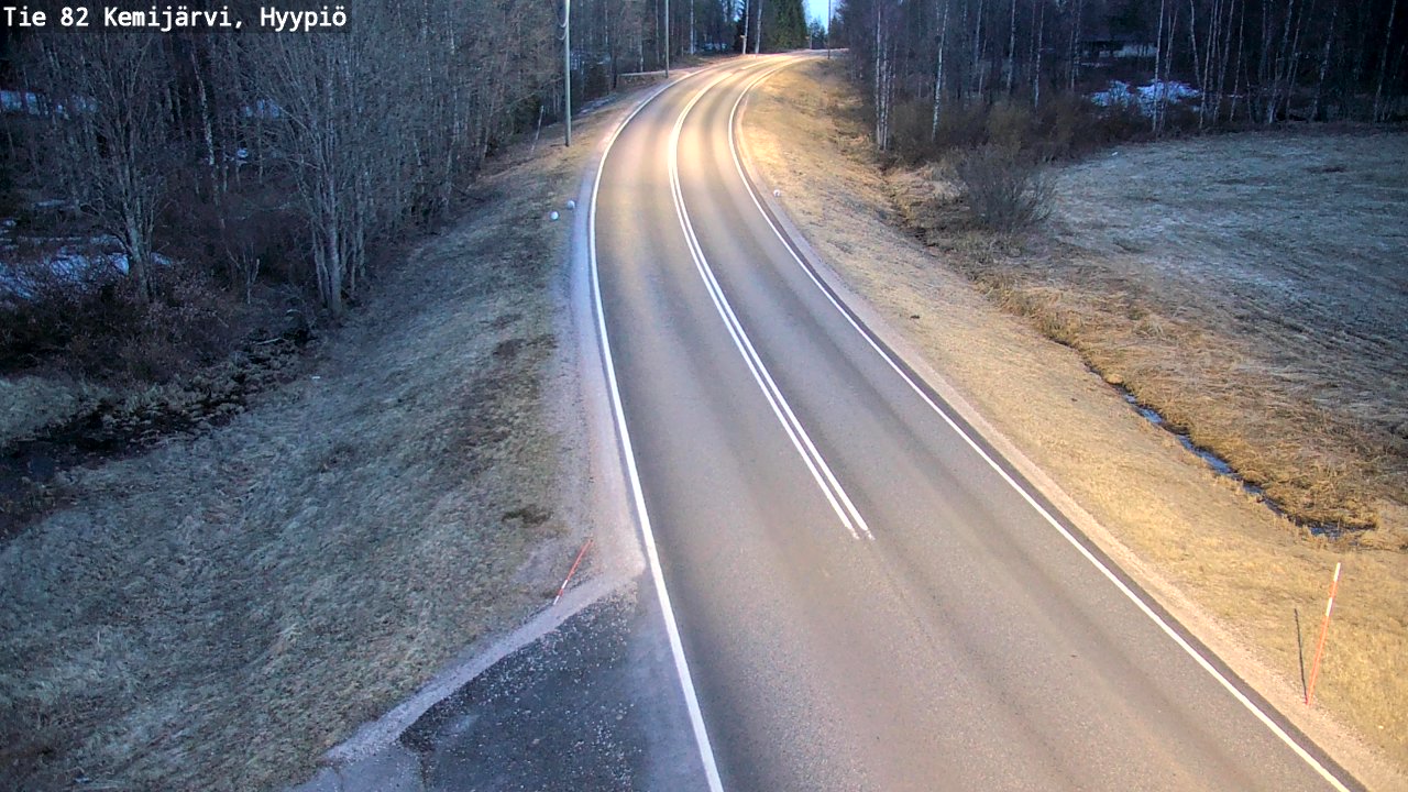 Weather Camera Image Road 82 Kemijärvi, Hyypiö, Kemijärvi, Lappi