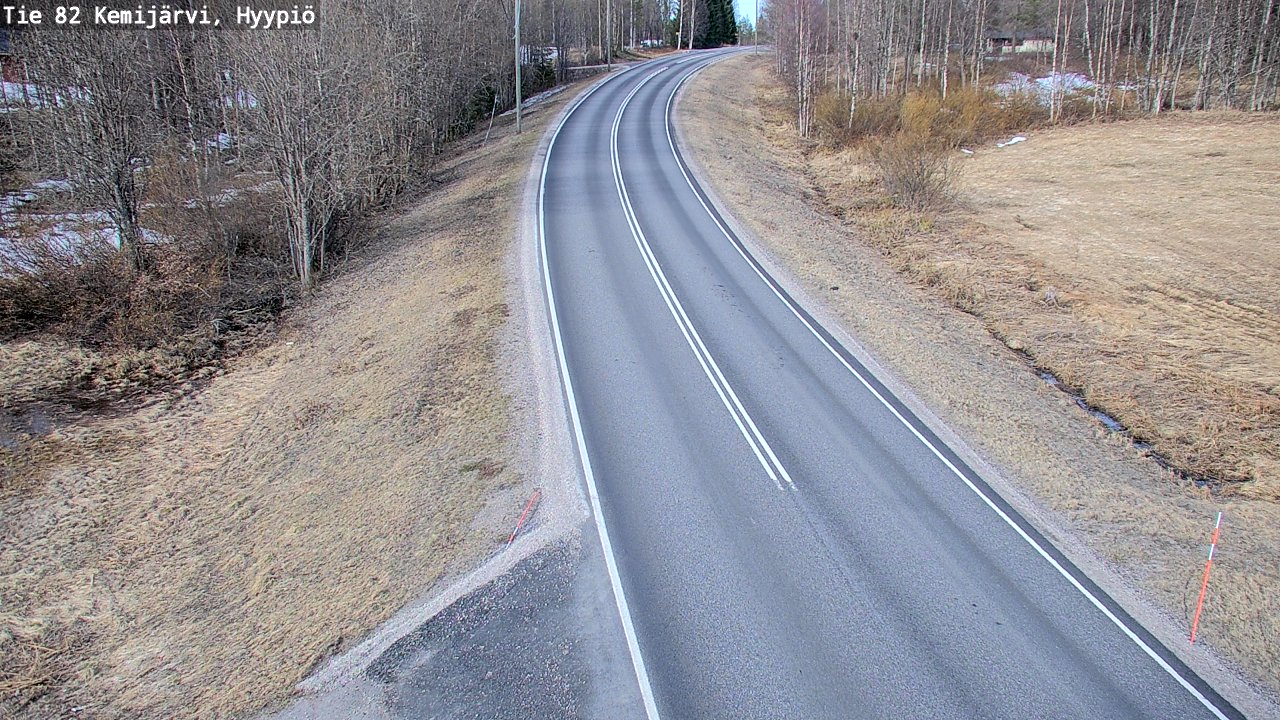 Weather Camera Image Road 82 Kemijärvi, Hyypiö, Kemijärvi, Lappi