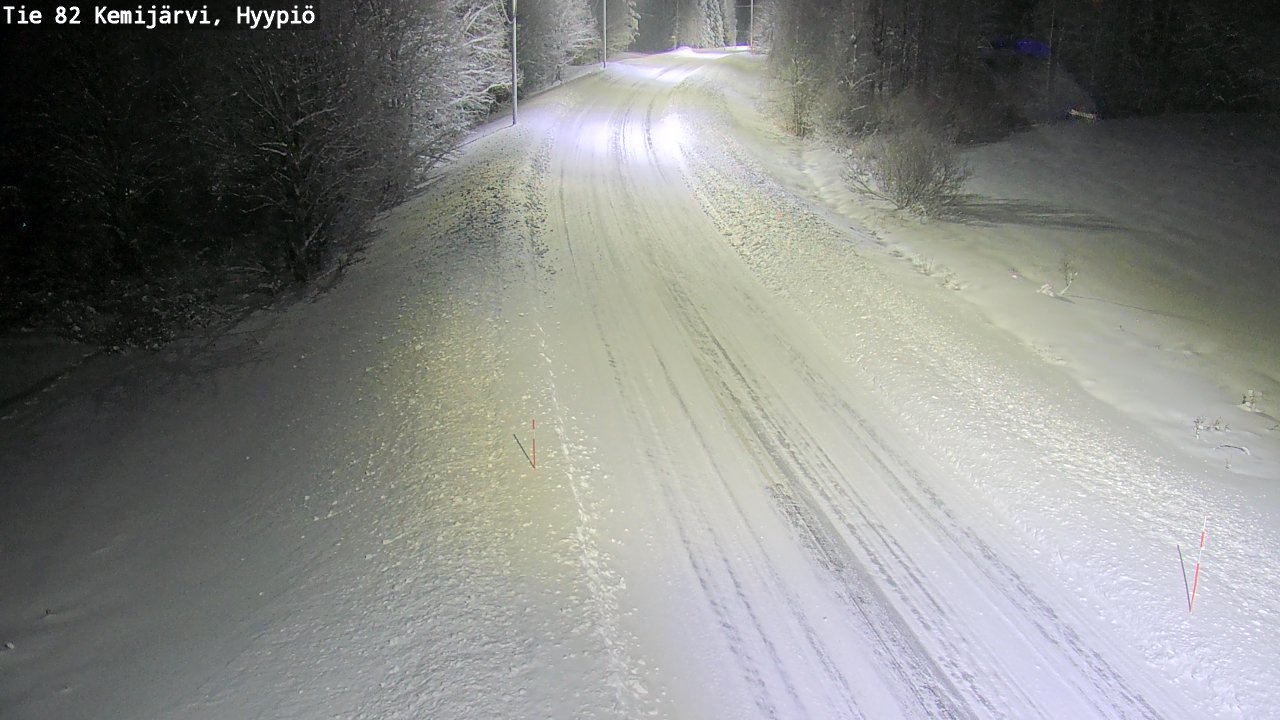 Weather Camera Image Road 82 Kemijärvi, Hyypiö, Kemijärvi, Lappi