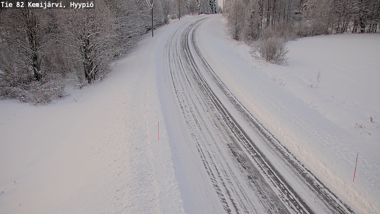Weather Camera Image Road 82 Kemijärvi, Hyypiö, Kemijärvi, Lappi