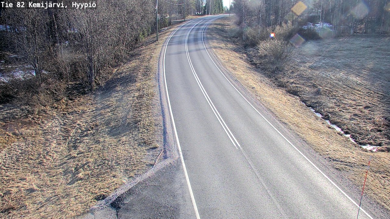 Weather Camera Image Road 82 Kemijärvi, Hyypiö, Kemijärvi, Lappi