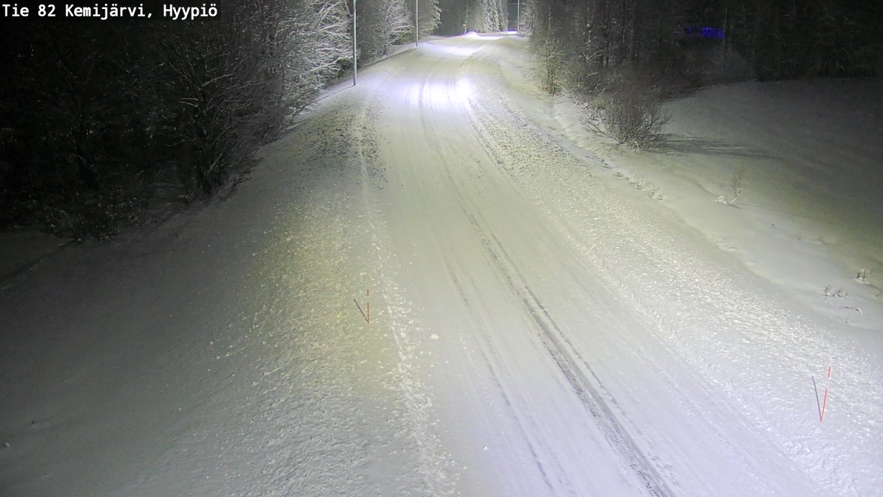 Weather Camera Image Road 82 Kemijärvi, Hyypiö, Kemijärvi, Lappi
