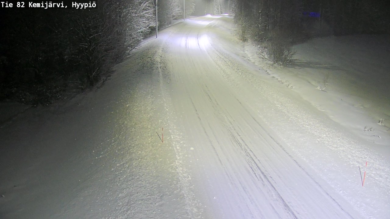 Weather Camera Image Road 82 Kemijärvi, Hyypiö, Kemijärvi, Lappi
