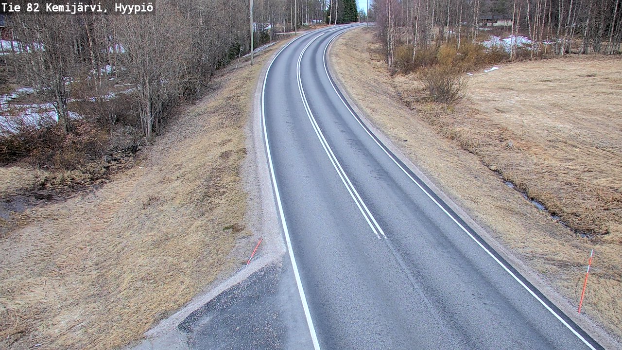 Weather Camera Image Road 82 Kemijärvi, Hyypiö, Kemijärvi, Lappi