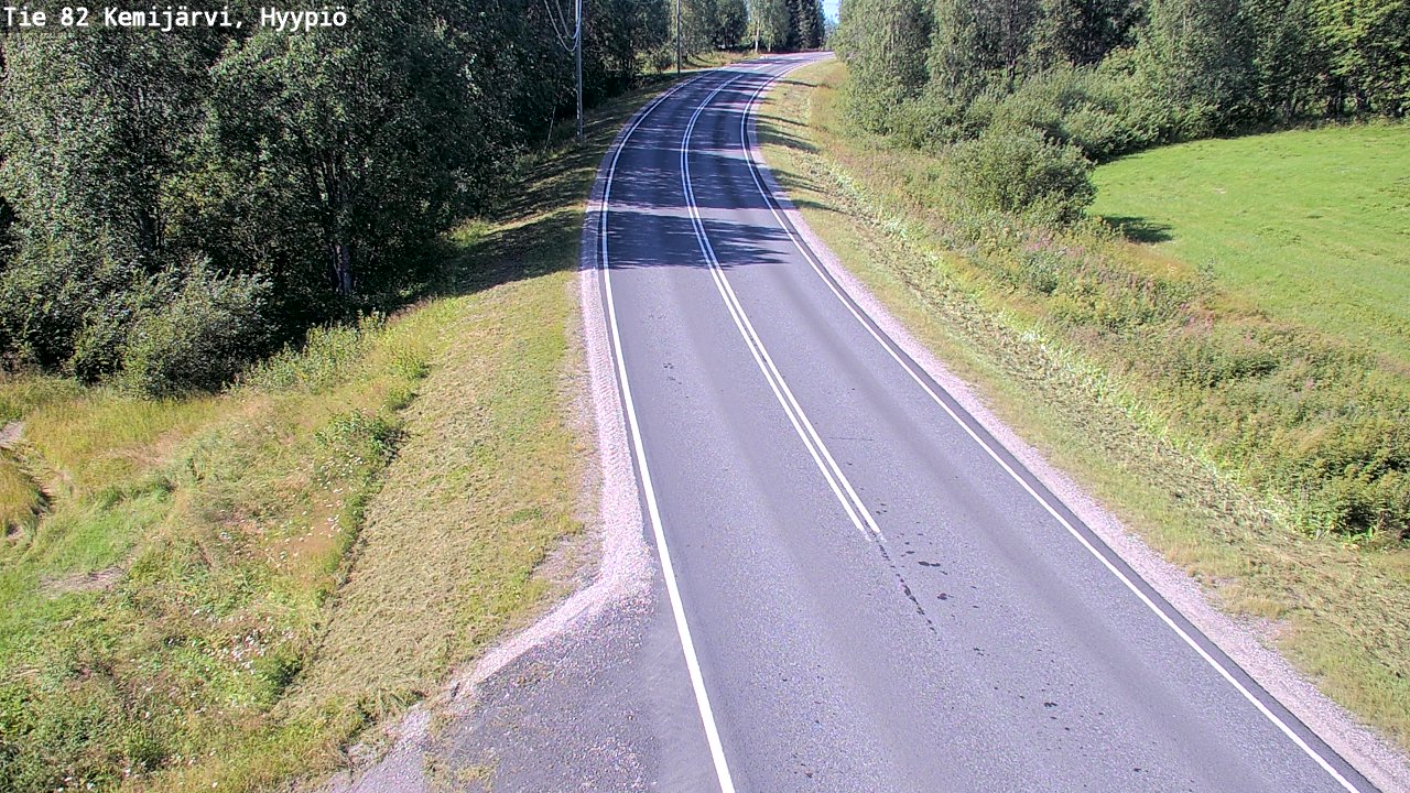 Weather Camera Image Road 82 Kemijärvi, Hyypiö, Kemijärvi, Lappi