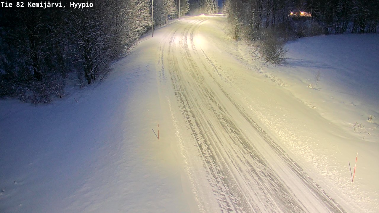 Weather Camera Image Väg 5 Kemi träsk, hyypiö, Kemijärvi, Lappi