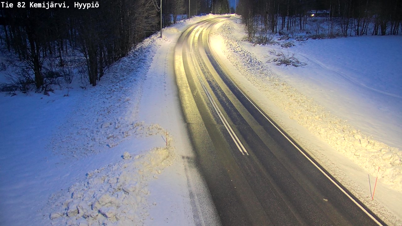 Weather Camera Image Väg 5 Kemi träsk, hyypiö, Kemijärvi, Lappi