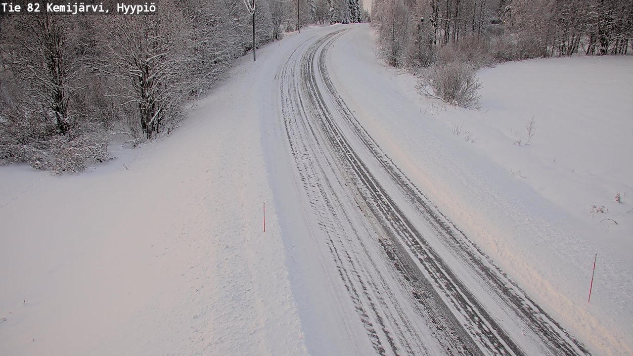 Weather Camera Image Road 82 Kemijärvi, Hyypiö, Kemijärvi, Lappi