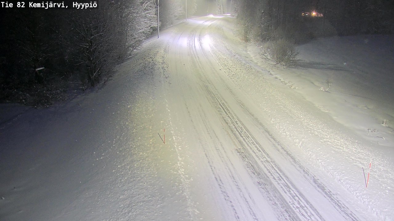 Weather Camera Image Road 82 Kemijärvi, Hyypiö, Kemijärvi, Lappi