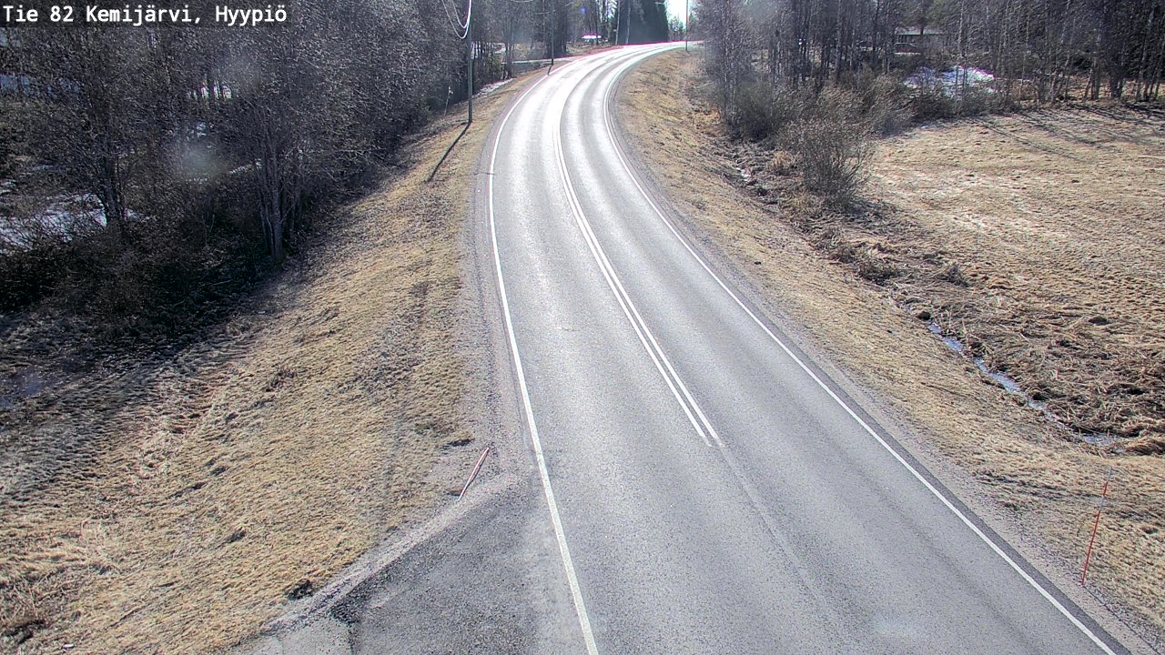 Weather Camera Image Road 82 Kemijärvi, Hyypiö, Kemijärvi, Lappi