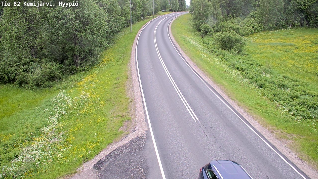 Weather Camera Image Road 82 Kemijärvi, Hyypiö, Kemijärvi, Lappi