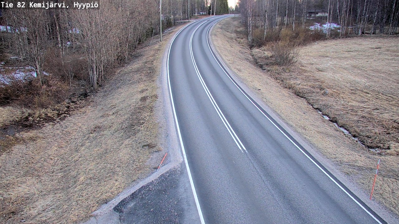 Weather Camera Image Road 82 Kemijärvi, Hyypiö, Kemijärvi, Lappi