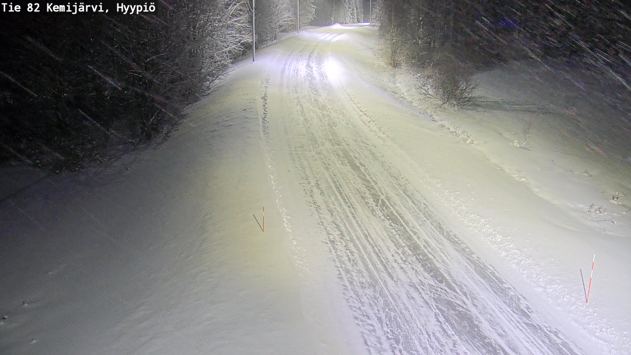 Weather Camera Image Väg 5 Kemi träsk, hyypiö, Kemijärvi, Lappi