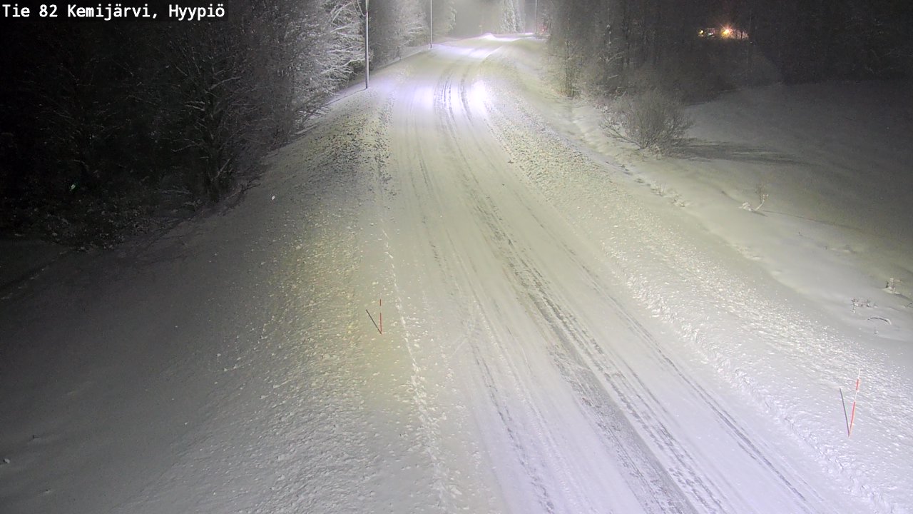 Weather Camera Image Road 82 Kemijärvi, Hyypiö, Kemijärvi, Lappi