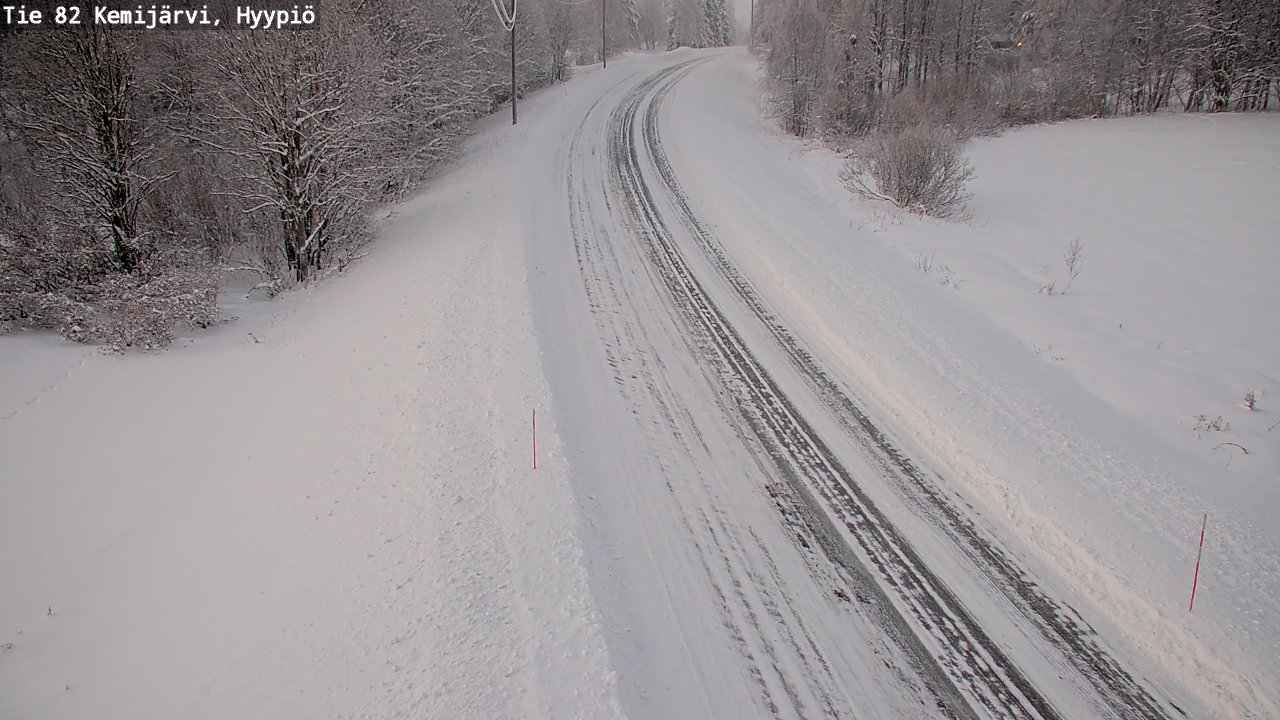 Weather Camera Image Road 82 Kemijärvi, Hyypiö, Kemijärvi, Lappi