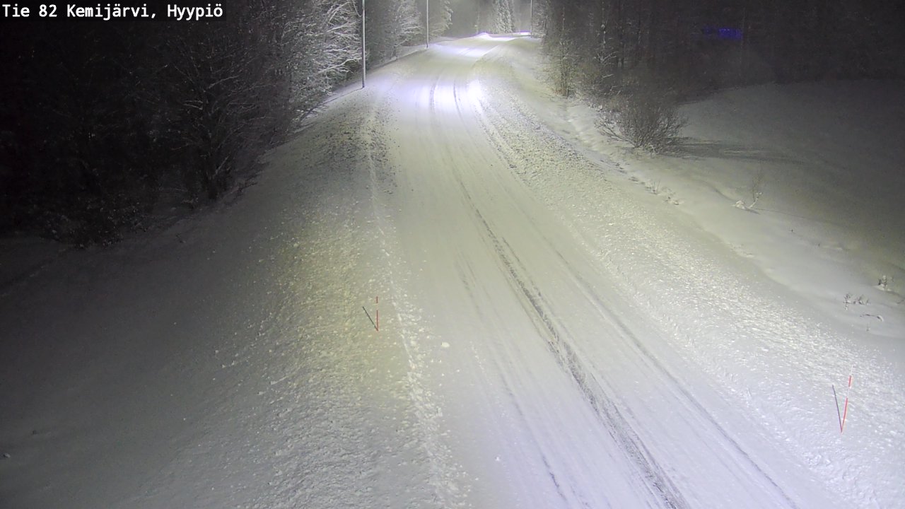 Weather Camera Image Road 82 Kemijärvi, Hyypiö, Kemijärvi, Lappi