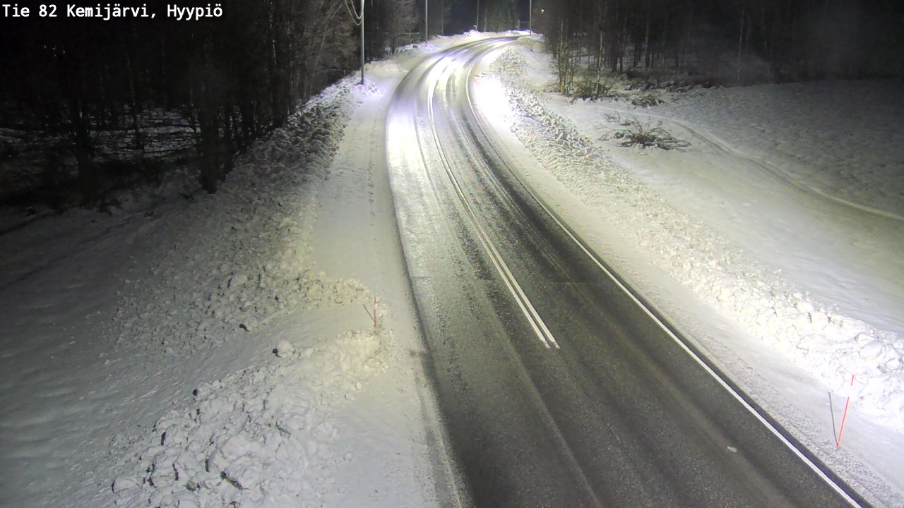 Weather Camera Image Väg 5 Kemi träsk, hyypiö, Kemijärvi, Lappi