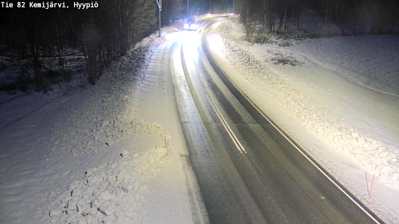 Weather Camera Image Väg 5 Kemi träsk, hyypiö, Kemijärvi, Lappi