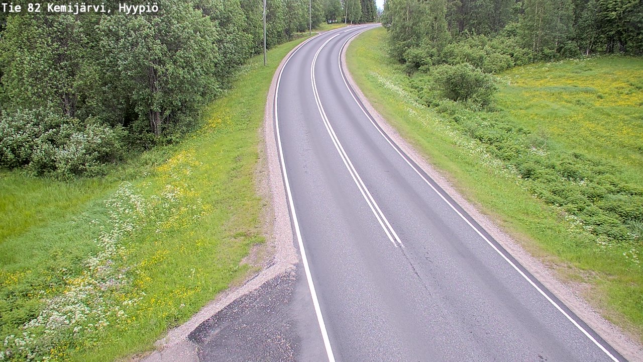 Weather Camera Image Road 82 Kemijärvi, Hyypiö, Kemijärvi, Lappi