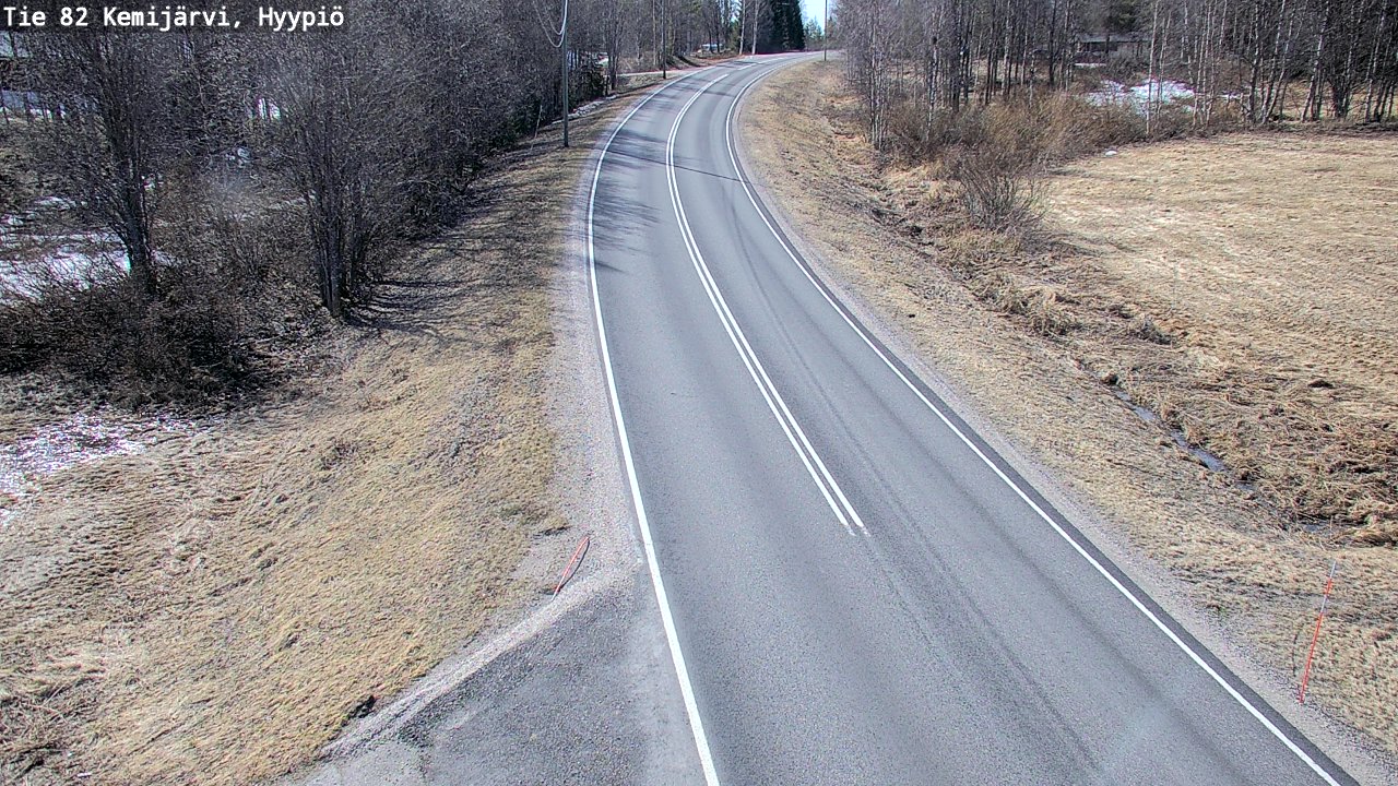 Weather Camera Image Road 82 Kemijärvi, Hyypiö, Kemijärvi, Lappi