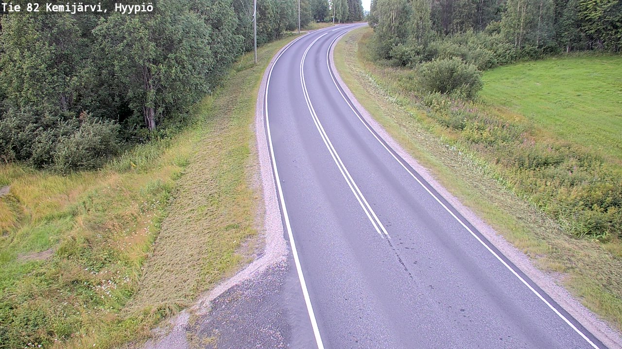 Weather Camera Image Road 82 Kemijärvi, Hyypiö, Kemijärvi, Lappi
