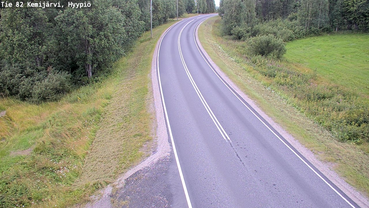 Weather Camera Image Road 82 Kemijärvi, Hyypiö, Kemijärvi, Lappi