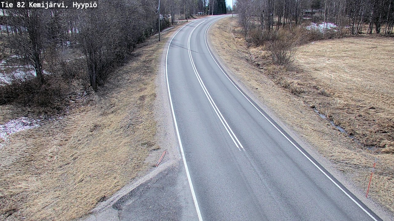 Weather Camera Image Road 82 Kemijärvi, Hyypiö, Kemijärvi, Lappi