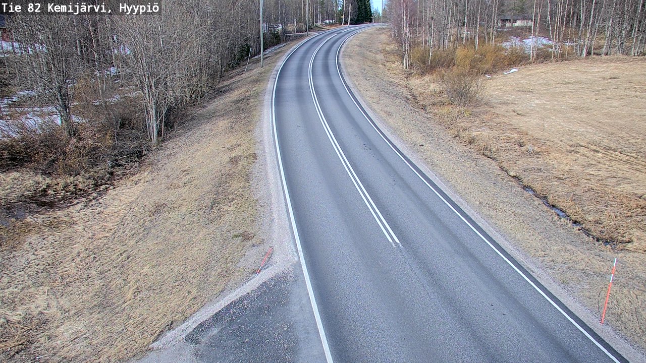 Weather Camera Image Road 82 Kemijärvi, Hyypiö, Kemijärvi, Lappi